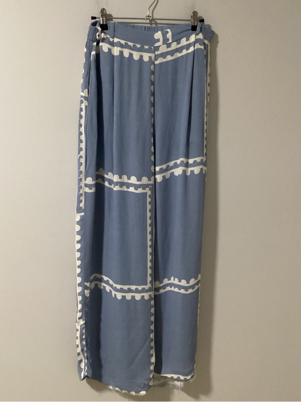*Light Blue & White Swim Coverup Sarong